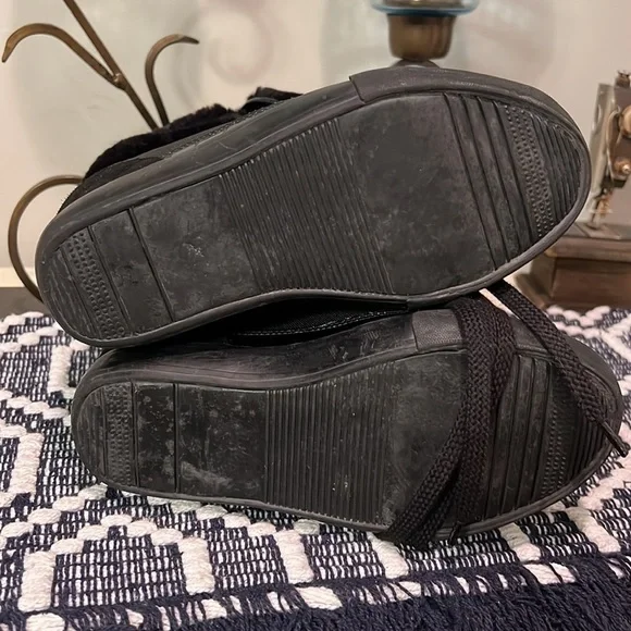 Aldo Fur Lined Embossed leather suede boots - Picture 8 of 13